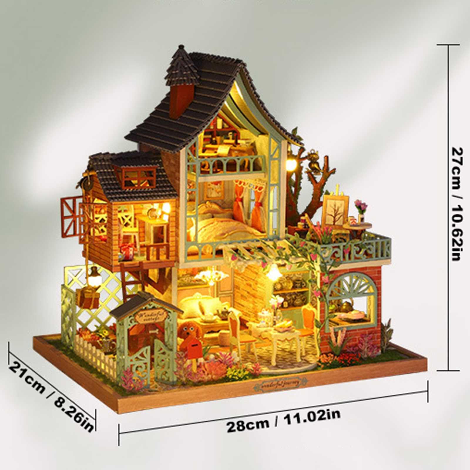 Amazon.co.jp: 教育モデル DIY ミニチュア ドールハウス キット 家具